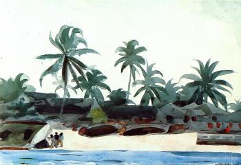 溫斯洛 荷默 Negro Cabins and Palms 溫斯洛 荷默 Negro Cabins and Palms